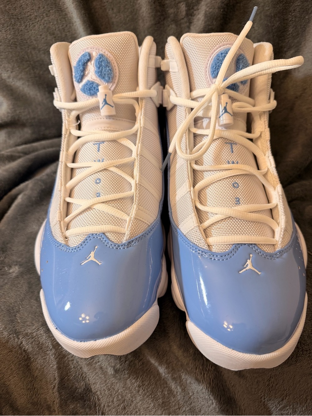 🔥Jordan Men’s 6 Rings- White and University Blue UNC…NO BOX